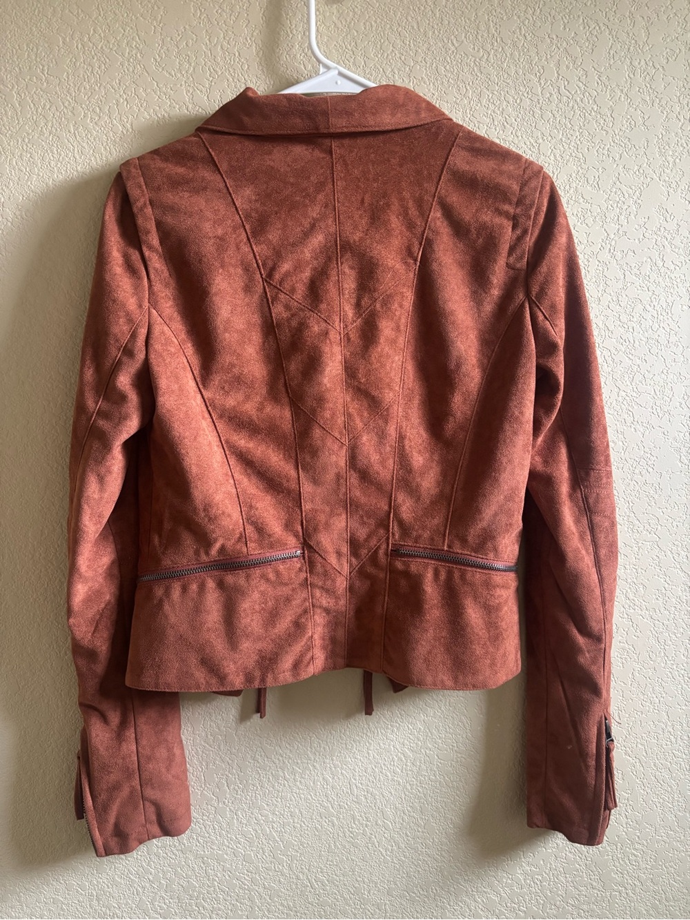MOD Women's Rust Suede Moto Jacket - Picture 2 of 2